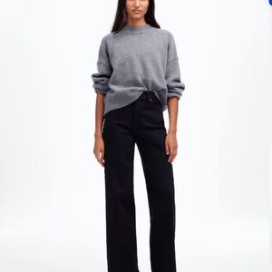 Madewell Perfect Vintage Wide Leg Jeans in Black Size 29